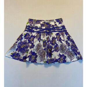 FOLIO white purple floral cotton skirt 5
